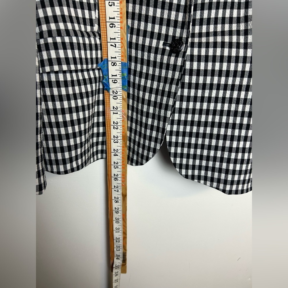 Maison D Amelie Black and White Checkered Women's Blazer Size M Cottagecore - Picture 7 of 12